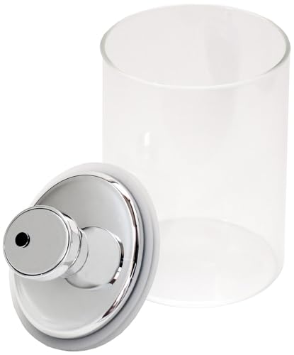 密閉 ガラス キャニスター 保存容器 エア・リデューサー スリム M 900cc F9483 シルバー