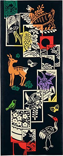 Miyamoto-Towel kenema 日本製 注染 手ぬぐい 花札 34×90cm