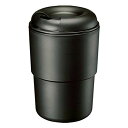 ゴーウェル コンビニマグ タンブラー Stacking コンビニコーヒー 2層 保温 カップ (直飲み ふた付き)350 ブラック TS-129(3)