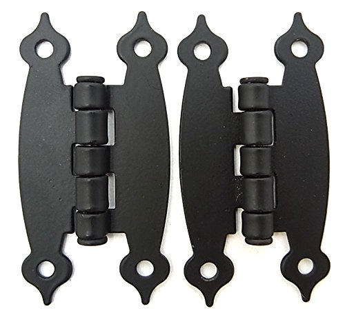 和気産業(Waki Sangyo) アンティック丁番ミニ B型 インテリア 家具 収納 黒 TW-281