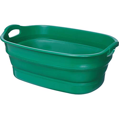 乐天商城 - TRUSCO(トラスコ) 折りたたみタライ 水抜栓付 グリーン 23L TORTGN