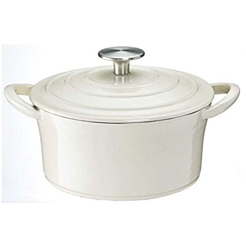 イシガキ産業 両手鍋 鉄鋳物 ボン・ボネール ココット ガス火 IH 兼用 アイボリー 18cm 4124