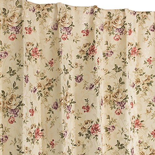 Arie(アーリエ) 裏地付き 形状記憶加工 遮光カーテン ロレッタ2 100×110cm 2枚組 ベージュ