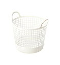 ライクイット (like-it) ランドリー 洗濯 収納 ラウンドタイプ バスケット 約幅41x奥37x高37.5cm ホワイト 日本製 LBB