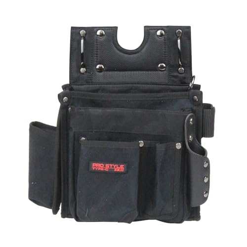 SK11 造作大工外縫い釘袋 PRO STYLE 底部補強 内側マジックテープ式仕切り付 内側サック付 内側マーカ..