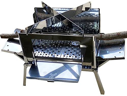 BE-PALアウトドアアワード2021 【焚き火台オブザイヤー】受賞商品 B-6君約2台分の大きさB-5サイズの焚き火グリルです。 『B-GO-WING』は高さのあるゴトクに大きめの扉、更に左右扉が、 開閉する事により長めの薪もそのまま使用可能になりました。 また前後側板の上端を折り返し強度を出し切り込みを無くす事で、 クロスしたゴトクは若干移動（端に寄せる）する事が出来ます。 ※B-GO-WINGは左右の側が低いため端に寄せすぎるとゴトクが外れますのでください ※ちなみに（B）は（bonfire）のBですので念のため（笑）