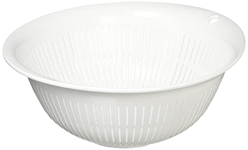 乐天商城 - リス ざる コランダー ホワイト 24cm H&H 抗菌・防汚加工 日本製