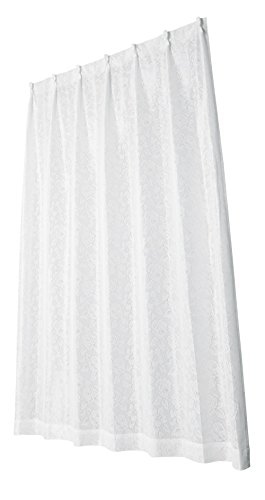 ユニベール ミラーレースカーテン メタリナ ホワイト 幅100×丈103cm 2枚組