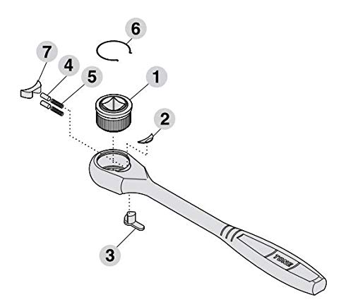トネ(TONE) ラチェットハンドル用リペアキット RK-RH3B 差込角9.5mm(3/8)