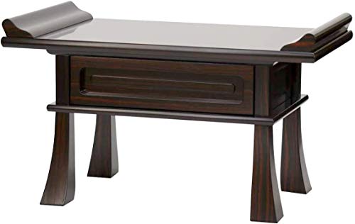 なーむくまちゃん工房 経机 仏具 紫檀調・黒檀調・ケヤキ調 幅54cm 18号 黒檀調