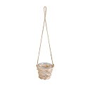 アビテ 花瓶 ラタン・ガラスハンギング・S WH φ10×9cm(ひも含まないサイズ)LR-706-WH