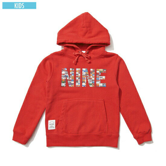 ナインルーラーズ NINE RULAZ LINE Sneaker Box Logo Kids Hoodie キッズ パーカー スウェット 子供服 レッド