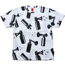 送料無料 NINE RULAZ LINE ナインルーラーズ Air Horn Tee 半袖 Tシャツ NRSS17-033 総柄 ホワイト