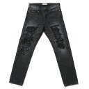 送料無料 NINE RULAZ LINE ナインルーラーズ Crushed Denim クラッシュ デニムパンツ NRAW17-032 ブラック
