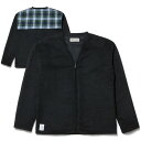 送料無料 NINE RULAZ LINE ナインルーラーズ Fleece Melton Cardigan カーディガン メンズ メルトンフリース NRAW17-035 ブラック