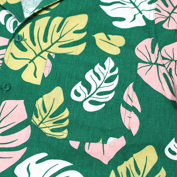 7UNION 7ユニオン KONA Shirt 半袖 ハワイアンシャツ アロハシャツ IAVW-023C グリーン