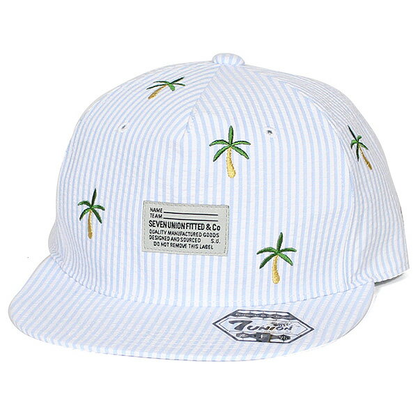 正規取扱店 7UNION 7ユニオン Palm Sucker Snapback Cap ストラップバックキャップ IAVW-157 ブルーストライプ