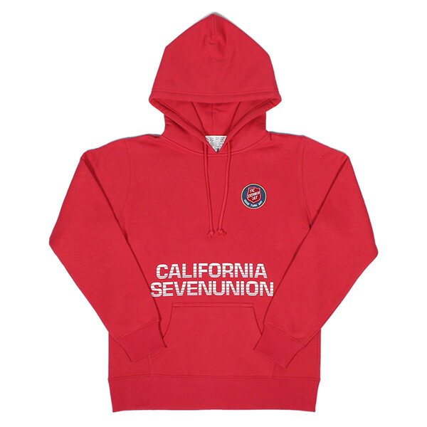 楽天BLACK STOREポイント最大8倍 正規取扱店 7ユニオン 7UNION パーカー California Hoodie フーディ メンズ スウェット IPVW-010C レッド