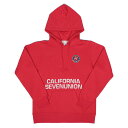 正規取扱店 7ユニオン 7UNION パーカー California Hoodie フーディ メンズ スウェット IPVW-010C レッド