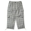 C^[u[h pc Y fB[X  INTERBREED Plaid Comfy Cargo Pants J[Spc 9 Xg[g uh O[ `FbN M-XL IB19AW-25