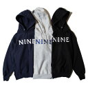 iC[[Y p[J[ Y fB[X  NINE RULAZ LINE NINE Logo Embroidery Sweat Hoodie XEFbgp[J[ vI[o[ Xg[g uh S M-XXL S3F NRAW19-010