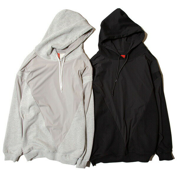 ナインルーラーズ パーカー メンズ レディース 送料無料 NINE RULAZ LINE Sweat and Nylon Combi Hoodie プルオーバー フーディ ナイロン セットアップ ストリート レゲエ ブランド M-XXL 全2色 NRAW19-012