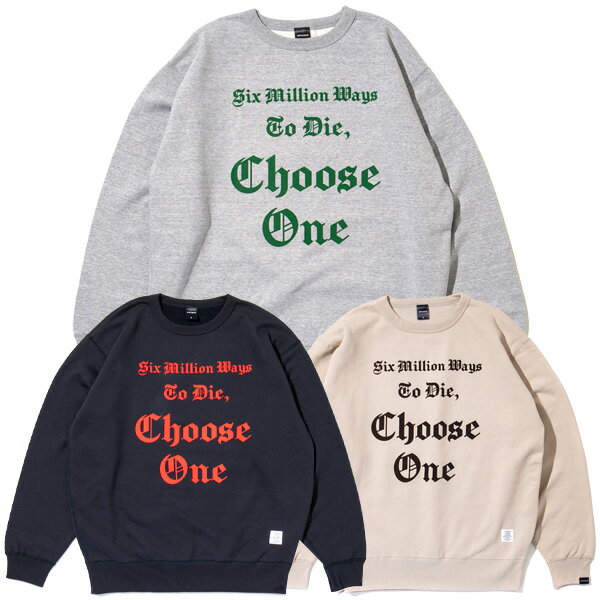 ポイント5倍 正規取扱店 APPLEBUM アップルバム トレーナー 送料無料 Choose One Crew Sweat クルーネック スウェット ゆったりめ 厚手 裏起毛 フロッキープリント アメカジ アウトドア レジャー メンズ レディース プレゼント 全3色 S-XXL 2120412