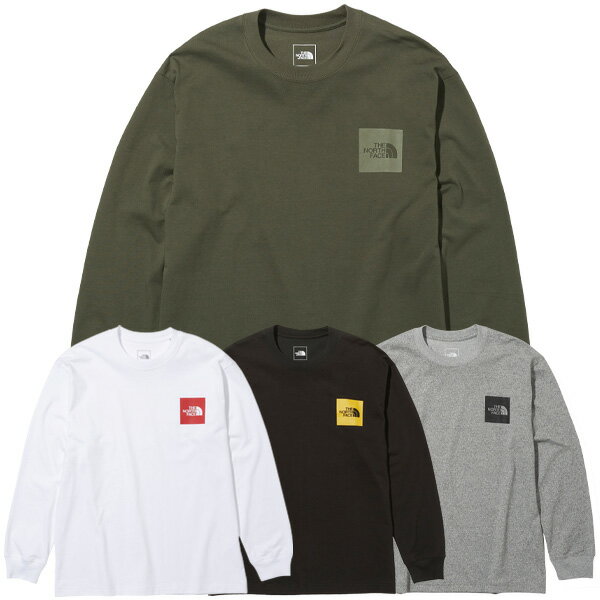 ノースフェイス tシャツ 長袖 送料無料 THE NORTH FACE ロングスリーブスクエアロゴティー L/S Square Logo Tee クルーネック カジュアル スポーツ アウトドア キャンプ グランピング おしゃれ プレゼント UVケア オーガニックコットン ユニセックス 全4色 S-XXL NT82136