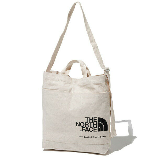 ノースフェイス オーガニックコットンショルダー 送料無料 THE NORTH FACE Organic Cotton Shoulder ショルダーバッグ オーガニックコットン バッグ メンズ レディース ナチュラル×ブラック 高さ42cm 横幅38cm マチ10cm NM82261のサムネイル