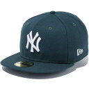 ニューエラ キャップ ヤンキース NEWERA 59FIFTY ニューヨーク・ヤンキース ニューエラキャップ MLB メジャーリーグ 帽子 NEWERA CAP メンズ レディース ユニセックス 大きい サイズ 深め オールシーズン ダークグリーン ホワイト 13562239 14525204(4)
