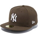 正規取扱店 ニューエラ キャップ メンズ レディース NEW ERA 59FIFTY ニューヨーク ヤンキース 帽子 CAP メジャーリーグ プレゼント ブラウン ホワイト 13562241
