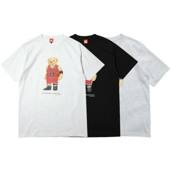 正規取扱店 ブッシュクラン Tシャツ 送料無料 BUSH CLAN MJ Bear S/S Tee bushclan tシャツ ティーシャツ クマ ベアー ビギー プレゼント 全3色 M-XXL BC23SUM-01