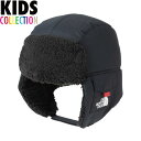 ノースフェイス 帽子 キッズ フロンティアキャップ 送料無料 THE NORTH FACE Kids Frontier Cap ザ ノース フェイス 正規品 ユニセックス パイロットキャップ ボア フリース 防水透湿性 ブラック M-L NNJ42313