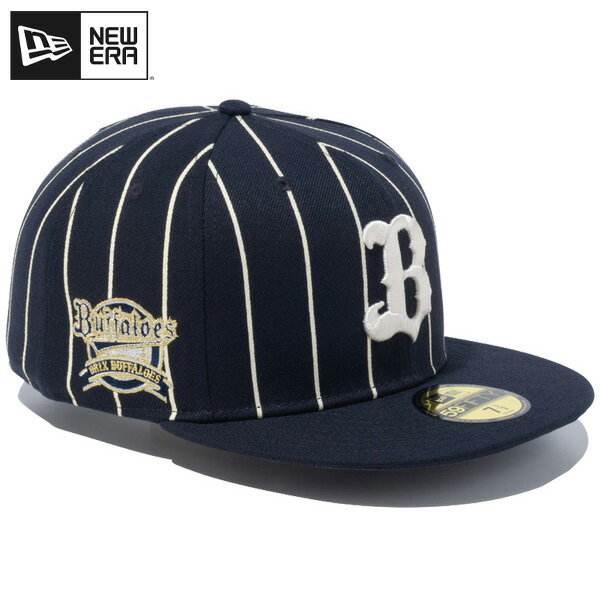 楽天BLACK STOREポイント最大8倍 ニューエラ キャップ NEW ERA CAP 59FIFTY オリックス バファローズ ニューエラキャップ 日本 プロ野球 NPB ベースボールキャップ NEWERA メンズ 帽子 正規品 人気 おしゃれ かっこいい ブランド 大きい サイズ ネイビー ピンストライプ 14109875