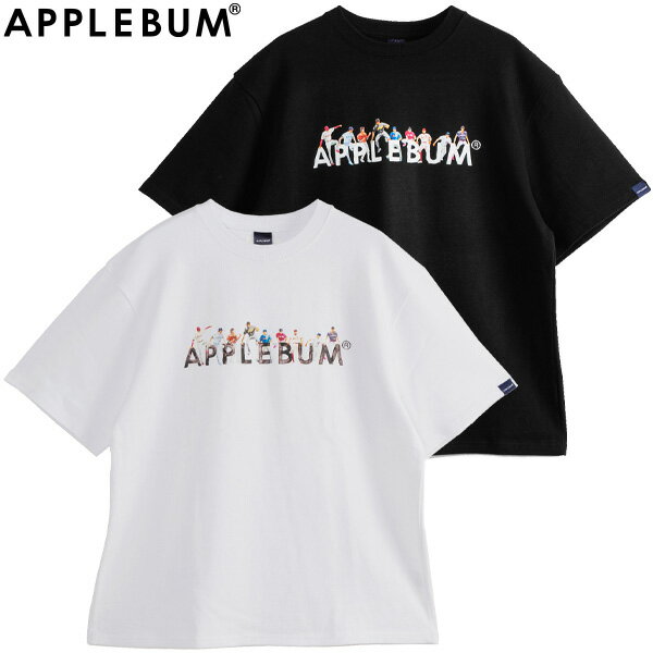 アップルバム Tシャツ 半袖 APPLEBUM 9 PLAYERS T-SHIRT メンズ レディース コラボ MLB メジャーリーグ グッズ 黒 白 綿 コットン ブランド おしゃれ かっこいい 人気 春 夏 秋 冬 オールシーズン 大きい サイズ 正規品 ユニセックス ストリート ML2411103