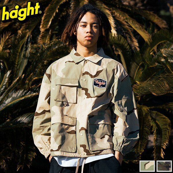 HAIGHT ヘイト ミリタリー ジャケット CAMOUFLAGE WORKERS JACKET ワークジャケット 長袖 カモフラ 迷彩柄 ジャケット アウター 綿100 コットン メンズ レディース ブランド おしゃれ かっこいい 人気 春 秋 冬 季節 大きい サイズ 正規品 HTSS-242001