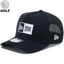 ニューエラ キャップ ゴルフ NEW ERA CAP 9FORTY A-Frame Laser Perforated Box Logo ボックスロゴ メッシュキャップ 帽子 ベースボールキャップ メンズ レディース フリーサイズ 深め 抗菌 国内正規 オールシーズン ブラック 黒 14109280