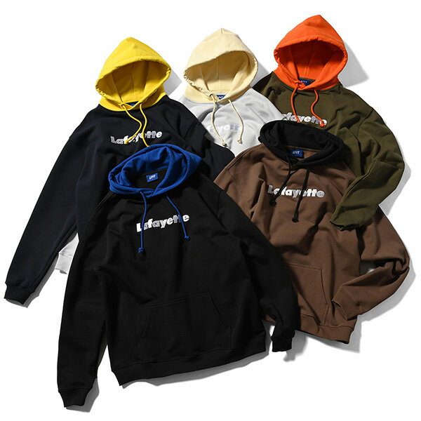 ポイント10倍 LFYT エルエフワイティー 送料無料 Lafayette Logo 2Tone Hoodie スウェットパーカー プルオーバー lafayette ラファイエット 正規取扱店 メンズ パーカー 全5色 S-XXL LE240501