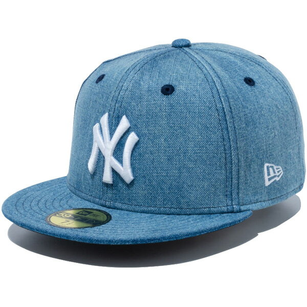 ニューエラ キャップ 59FIFTY NEW ERA CAP ニューヨーク・ヤンキース ベースボールキャップ メンズ レディース 帽子 おしゃれ かっこいい 人気 春 夏 秋 冬 大きい 小さい サイズ 正規品 ユニセックス 男女兼用 ウォッシュドデニム 14525199