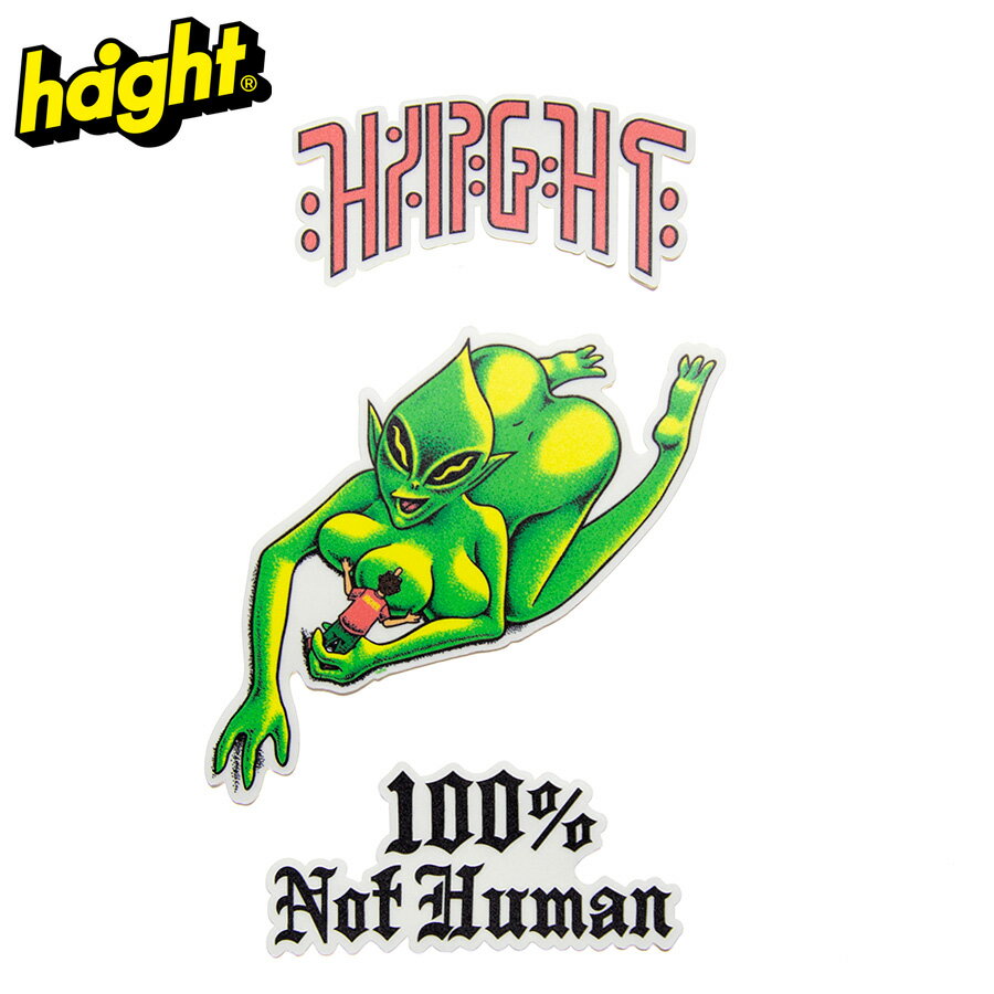 ヘイト ステッカー HAIGHT STICKER PACK TEXTA ステッカーセット 3枚入り メンズ レディース ブランド おしゃれ かっこいい 人気 正規品 宇宙人 エイリアン ユニセックス オールシーズン HTSS-…