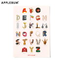 アップルバム ステッカー APPLEBUM ALPHABET A4 シート ヒップホップ イラスト 絵文字風 グラフィック MAMIコラボ 紙素材 20周年 記...