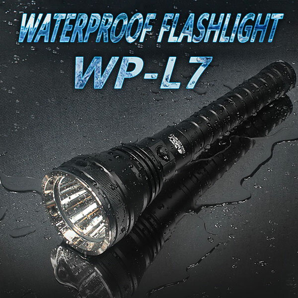 【フルセット】ダイビングライト 3800ルーメン IPX8 ハンディライト LED 最強 強力 バッテリー 防水 明るい WP-L7 Cree XHP70.2 リチウムイオン電池 21700 水中ライト シュノーケリング 海中撮影 BLACKWOLF ブラックウルフ