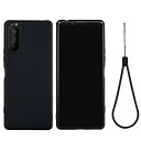 Sony Xperia 5 II SOG02 au/SO-52A docomo/SoftBank ケース / カバー シンプル スリム プラスチック ソニー エクスぺリア5 2 ハードケース アンドロイド 紐 ストラップ付き おすすめ おしゃれ スマートフォン/スマフォ/スマホケース/カバー