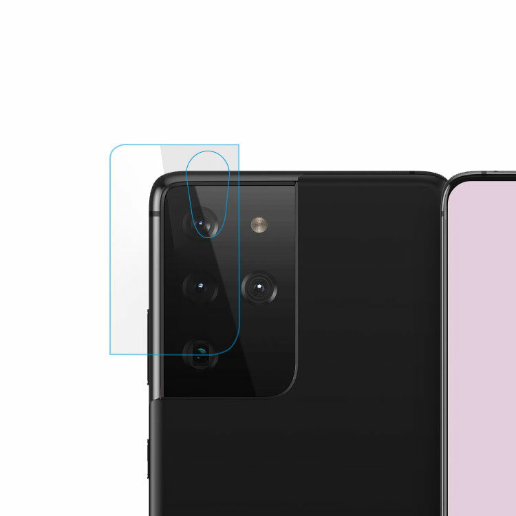 Galaxy S21/S21+/S21 Ultra カメラレンズ 強化ガラス レンズ保護 硬度7.5 ...