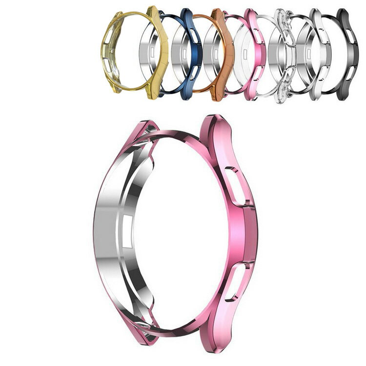 Galaxy Watch4 Classic 42mm/46mm メッキ ケース/カバー 保護ケース カバー ソフトTPU メッキ プロテクターカバー ギャラクシーウォッチ4クラシック 耐衝撃 ソフトケース