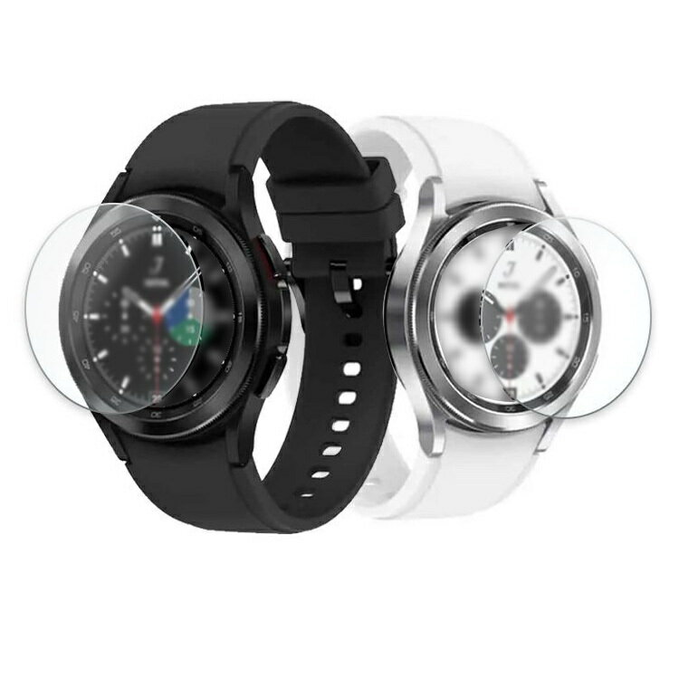 Galaxy Watch 4 Classic 42mm/46mm ガラスフィルム 強化ガラス 2枚セット 液晶保護プロテクター/ガラス フィルム ウォッチ液晶保護強化ガラス 全面保護フィルム ギャラクシーウォッチ4 クラシック 高透過率 反射防止 硬度9H 2.5Dラウンドエッジ加工 液晶保護フィルム(2)