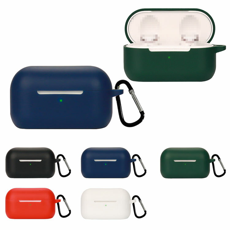 1MORE EVO ケース / カバー カラビナ付き シリコン ワイヤレスイヤホン 保護カバー 保護ケース シンプ..