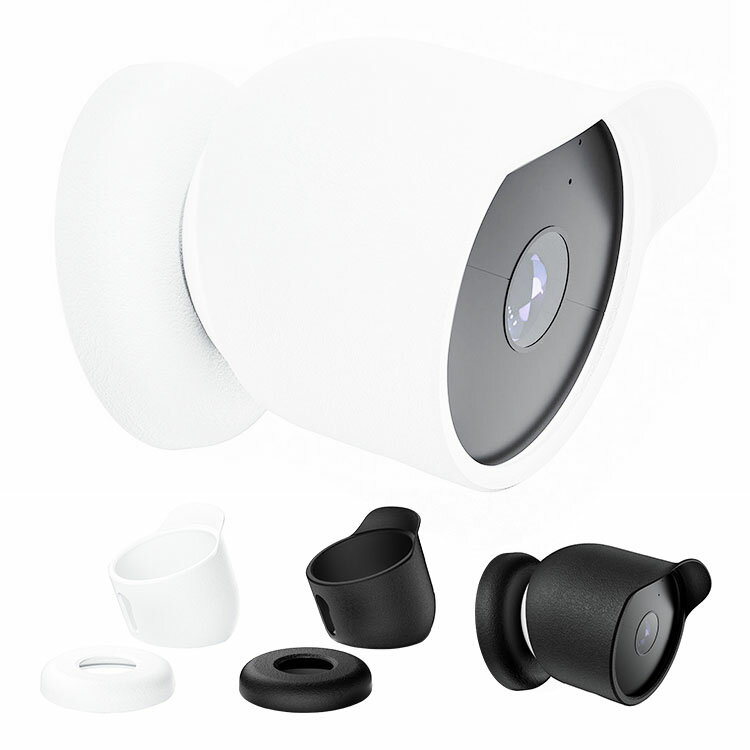 Google Nest Cam (屋内 屋外対応 / バッテリー式) ケース 耐衝撃 カバー シリコ ...