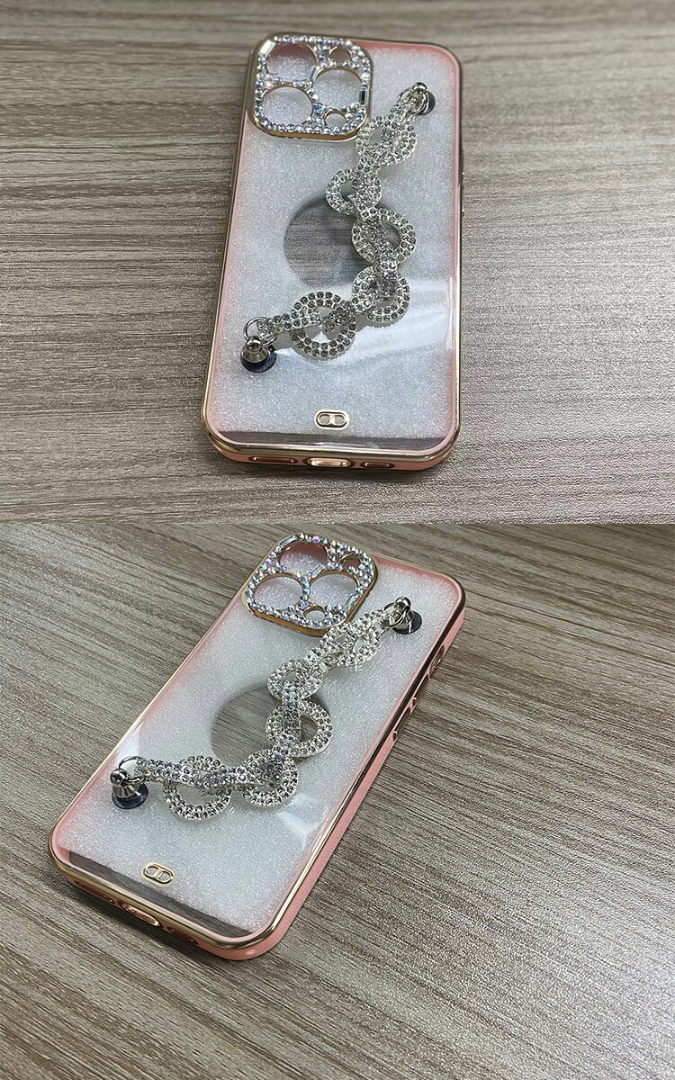 iPhone14/14 Plus/14 Pro/14 Pro Max ケース / カバー 持ち手 ベルト 取っ手 かわいい ラインストーン デコレーション キラキラ レディース メッキ ソフトケース アイフォン14/14プラス/14プロ/14プロマックス スマートフォンケース/カバー おすすめ
