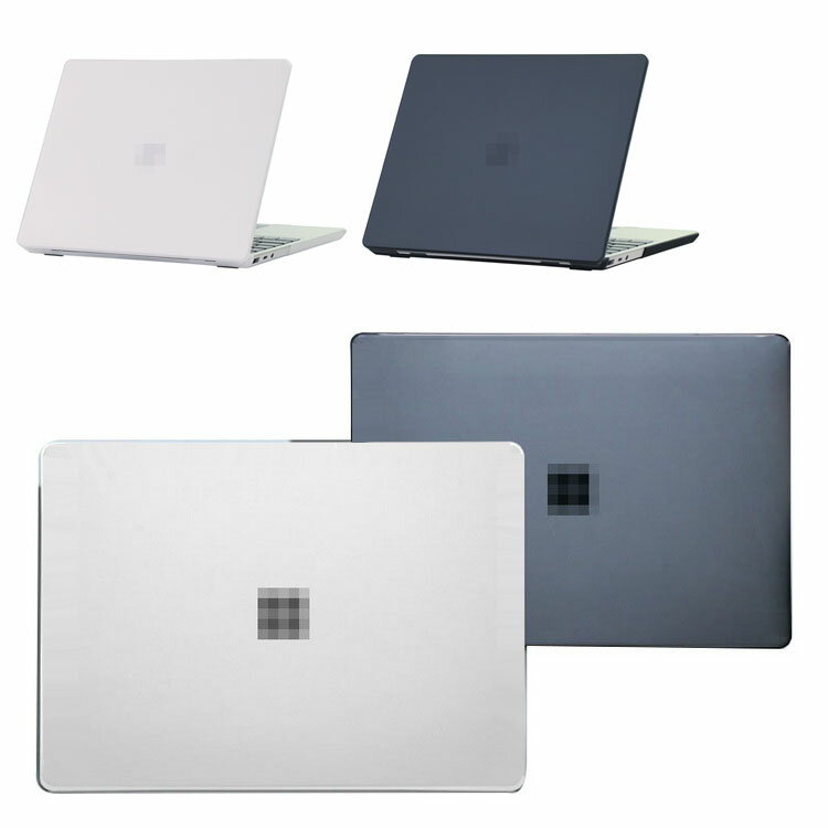 Surface Laptop Go 2/Go (12.4インチ) クリア ケース / クリアカバー フルカバー ケース/カバー 上面/底面 2個1セット サーフェス ラップトップ Go2/Go 半透明 ハードケース/カバー おすすめ おしゃれ ノートパソコンケース ノートPCケース/カバー